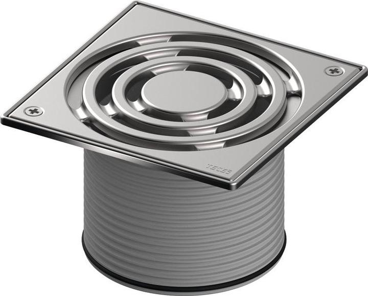 TECE TECEdrainpoint S Rostrahmen, Edelstahl, 142x142mm, inkl. Designrost, verschraubbar (150 mm)