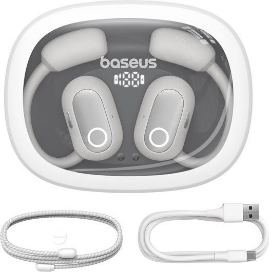 Produktbild Baseus Eli Fit Open- Ear Headset Drahtlose Konnektivität/Musik USB Typ-C Bluetooth Weiss (7.50 h, Kabellos)