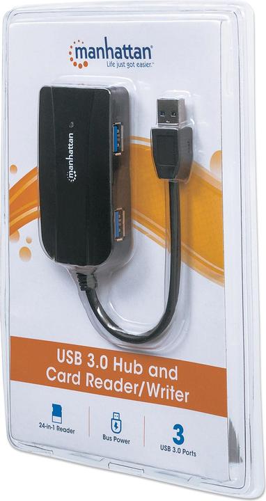 Immagine prodotto Manhattan Kartenleser/Writer (USB-A, 3 Porti)