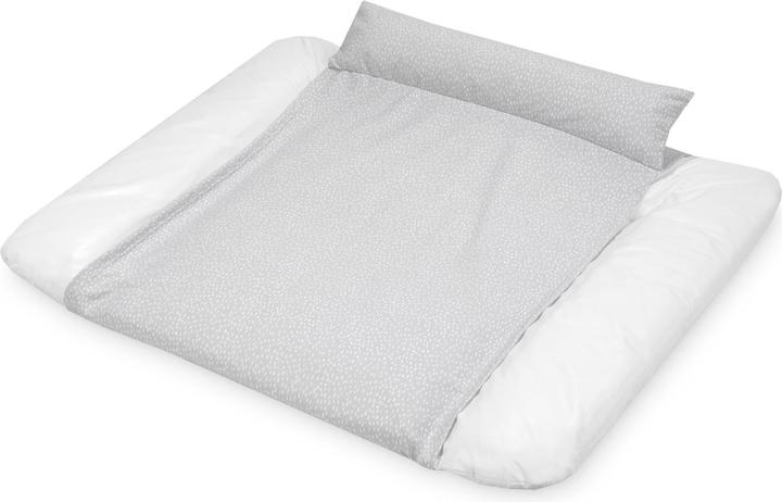 Immagine prodotto Julius Zöllner Coperta in jersey Loop Comfy per fasciatoio Softy, Tiny Squares Grigio (85 x 75 cm)