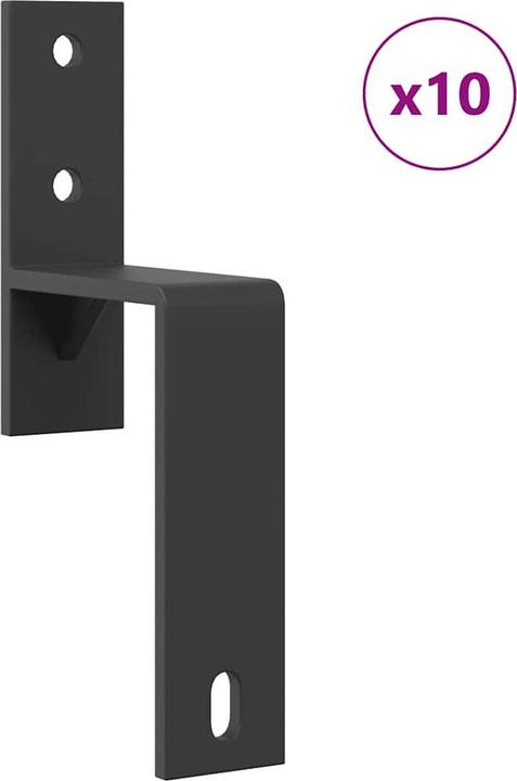 Actual product image VidaXL Sliding door fitting set 152.5 cm steel black Sliding door fitting set