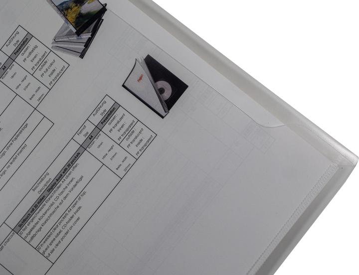 Produktbild Foldersys Doppel-Sichttasche A4 2 Fächer Klappe transparent klar (A4, 1 x)
