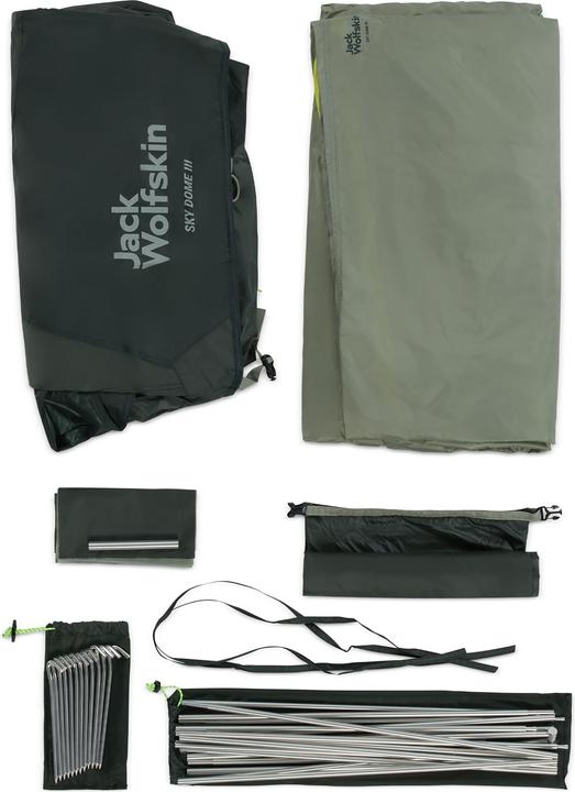 Actual product image Jack Wolfskin Sky Dome III (Dome tent, 3.47 kg, 3 persons)