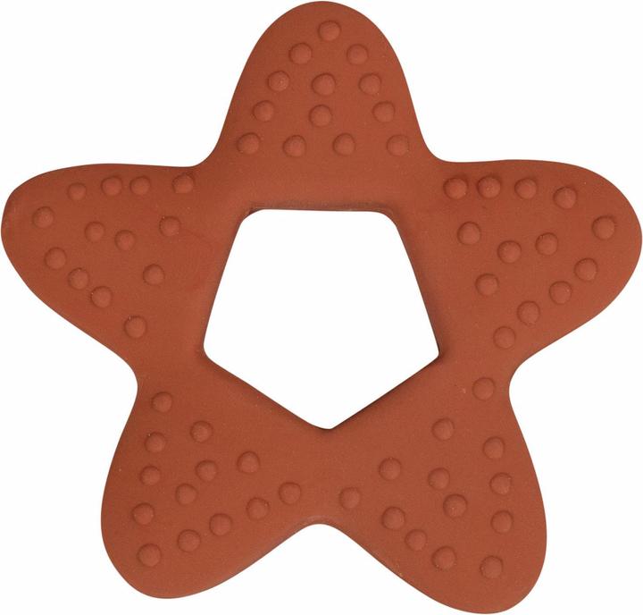 Actual product image Filibabba Teething ring - Star natural rubber - Rust