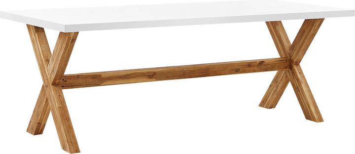 Produktbild Beliani Gartenmöbel Set Faserzement weiss 8-Sitzer 5-teilig OLBIA (200 cm)