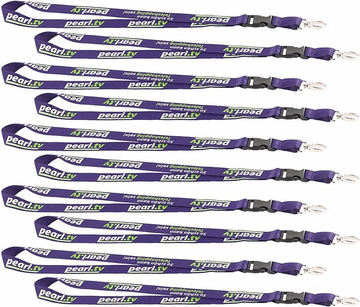 Pearl 10er-Pack Schlüsselband ".tv" mit Trenn-Clip
