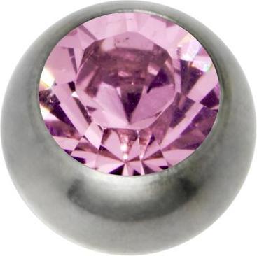 Bijouteria 1.2mm Titan Piercingteil (Kristall, Titan)