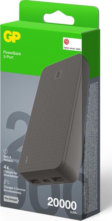 Actual product image GP Batteries GP PowerBank B+ Series 20000 mAh black (20000 mAh, 15 W)