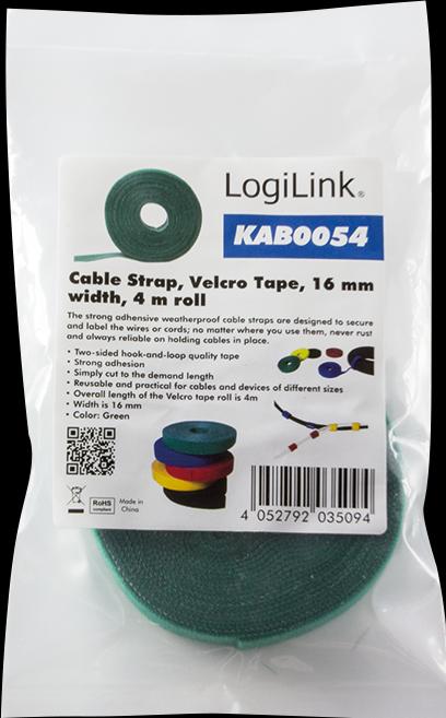 Actual product image LogiLink Velcro tape roll, 16mmx4 m (16 mm)