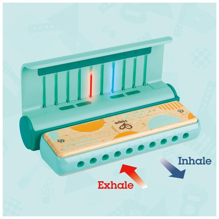 Actual product image Hape Bright learning harmonica (English, German)