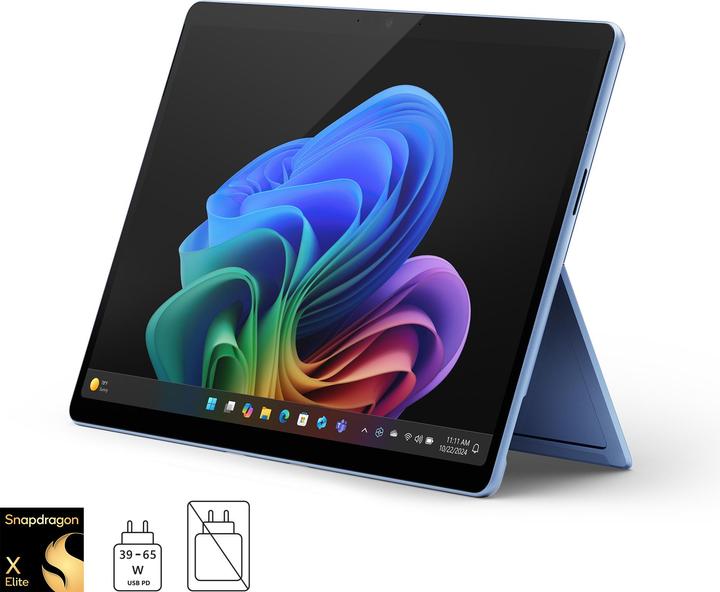 Microsoft Surface Pro – Copilot+ PC (Netzteil separat erhältlich) – 11. Edition (13", Snapdragon X Elite X1E-80-100, 16 GB, 512 GB, Ohne Tastaturlayout)