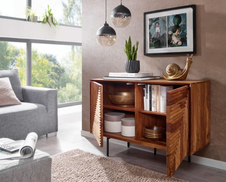 Produktbild FineBuy Sideboard Sheesham Braun