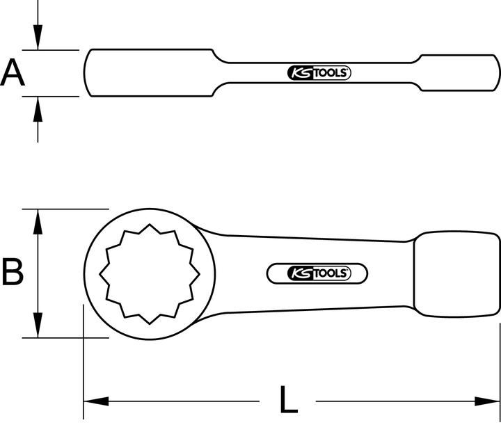 Actual product image KS Tools BRONZEplus impact ring wrench (1.7/8")