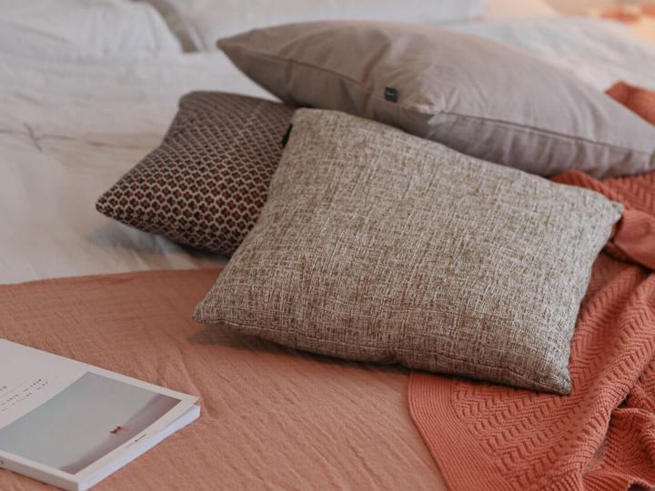 Produktbild Esmée Decke aus Baumwolle 170 x 130 cm, Orange (170 x 130 cm)