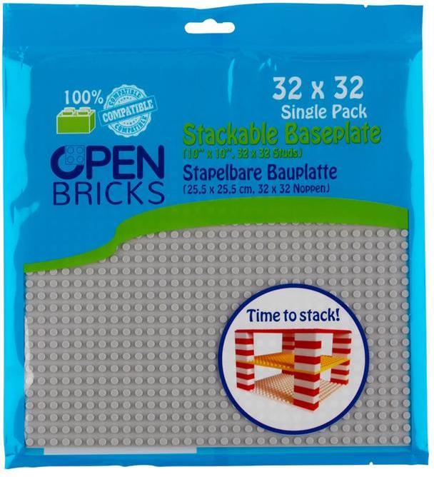 Actual product image Open Bricks Baseplate 32x32 light grey