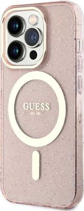 Actual product image Guess iPhone 14 Pro Max 6.7 hardcase Glitter Gold MagSafe (Apple iPhone 14 Pro Max)
