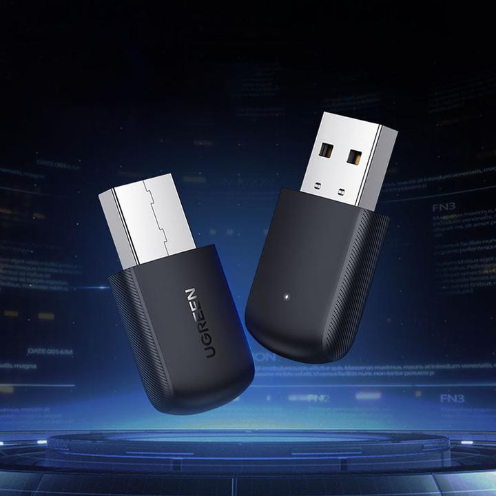 Actual product image Ugreen USB adapter / External Network Adapter CM448, 2.4GHz (black) (USB)