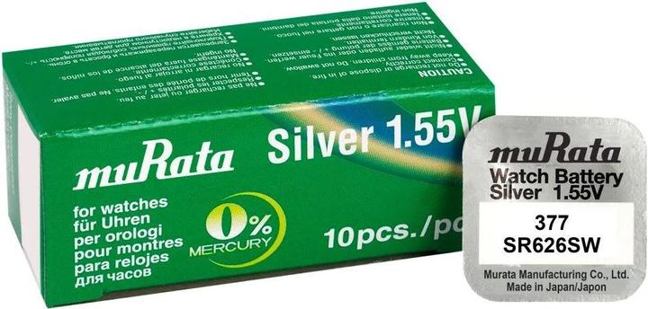 Actual product image Murata Button cells 377 (10 pcs., Device specific, 26 mAh)