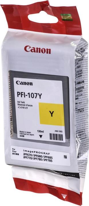 Actual product image Canon Pfi-107y (Y)