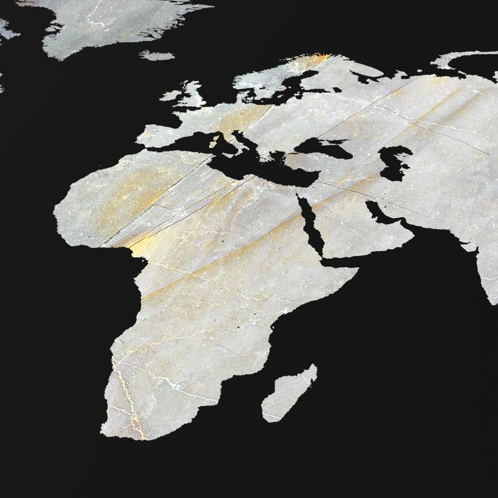 Actual product image Titanwolf Gaming mouse pad, XXXL speed mouse mat 1200 x 600 mm, speed & precision, world map marble (XXL)