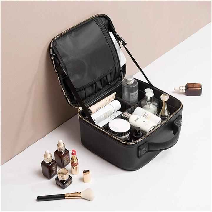 Actual product image JTI Professional make-up bag - black with gold details