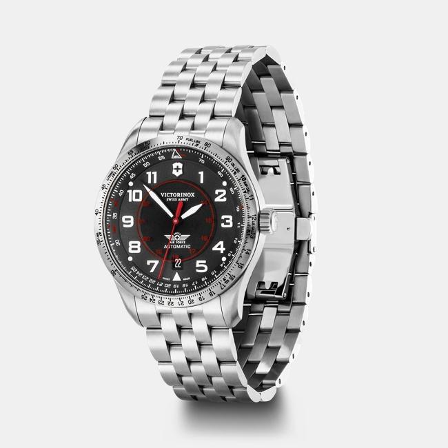 Actual product image Victorinox Airboss Mechanical (Analogue wristwatch, Pilot watch, Swiss made, 42 mm)