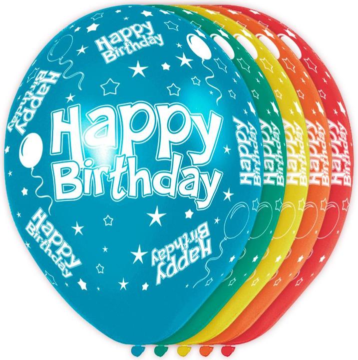 Produktbild Folat Happy Birthday Geburtstagsballons (5 x)