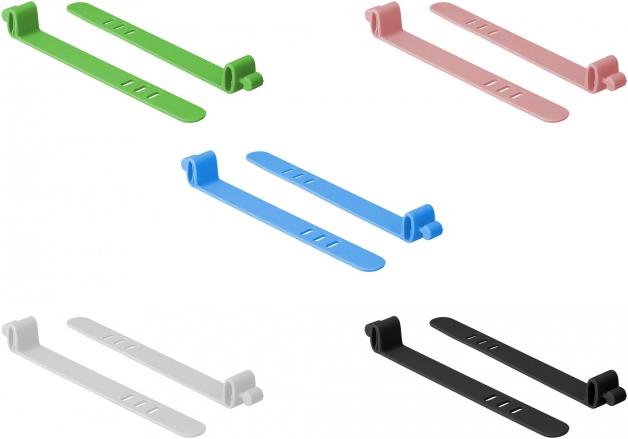 Actual product image Delock Silicone cable tie reusable 10 pieces assorted colors (Plastic cable ties, 80 mm, 10 pcs.)