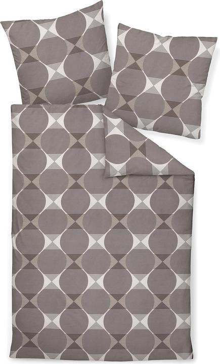 Produktbild Janine Mako-Satin Bettwäsche J.D. 87103 taupe (Duvetbezug, 155x220 cm + 80x80 cm)