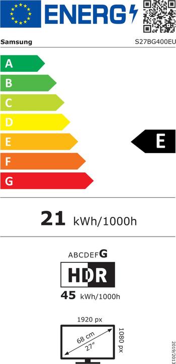 Energie-Label Samsung Odyssey G4 - G40B (1920 x 1080 Pixel, 27")