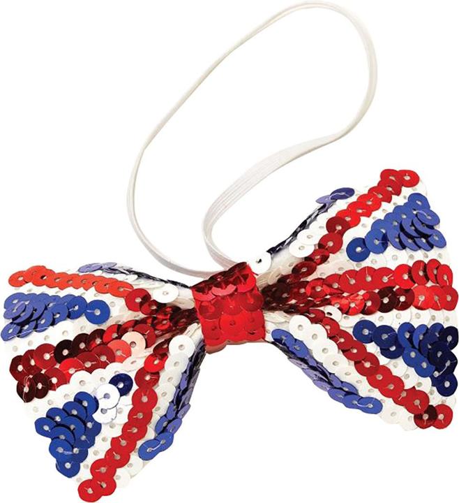 Actual product image Bristol Novelty Sequin Union Jack bow tie