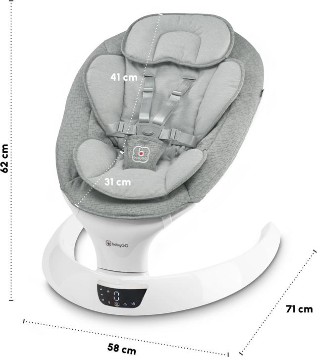 Actual product image BabyGo Swing grau