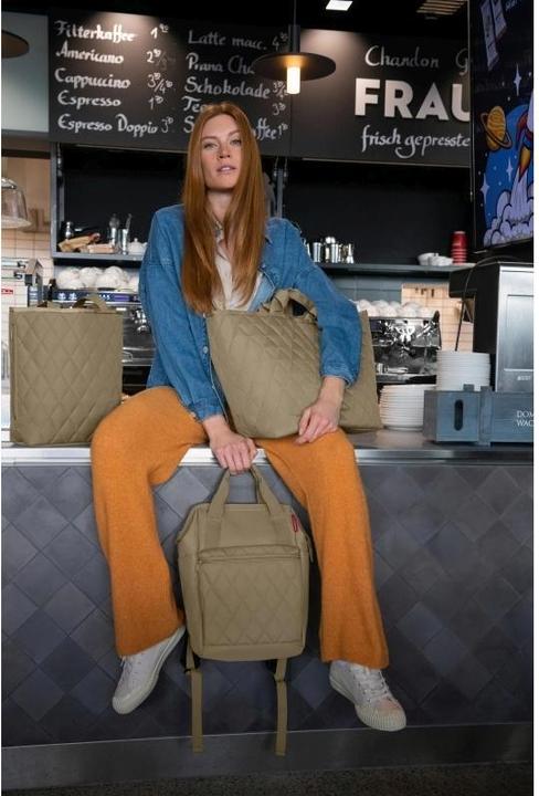 Actual product image reisenthel Bag Classic Shopper M Rhombus Olive