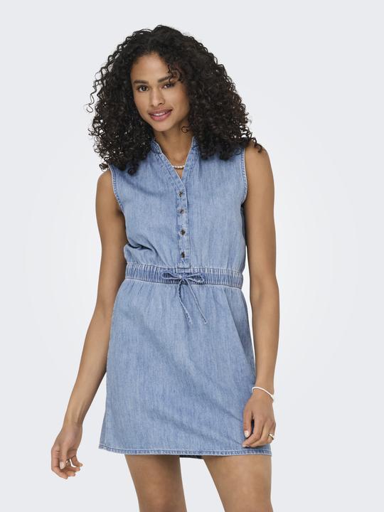 Produktbild Only Normal geschnitten V-Ausschnitt Midikleid Jeanskleid (XL)
