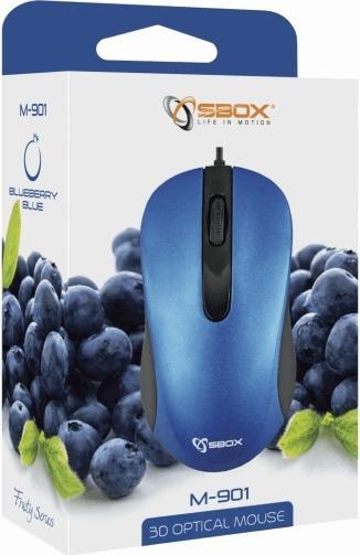Image du produit Sbox Souris optique M-901 blue (Filaire)