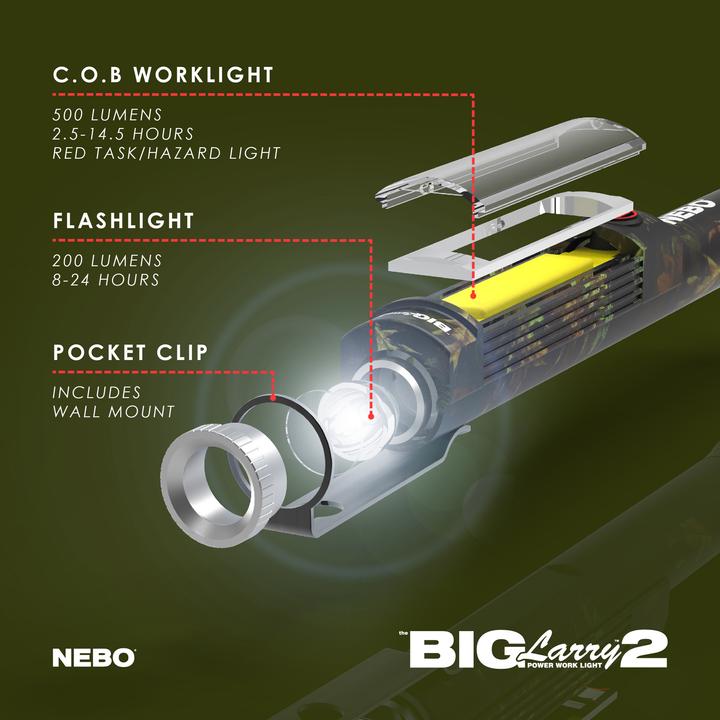 Produktbild Nebo Big Larry 2 (19.70 cm, 500 lm)