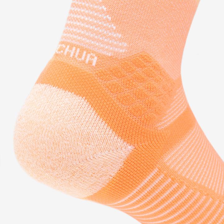 Image du produit Quechua Chaussettes randonnée - hike 500 high gris et abricot x2 paires (35, 38)
