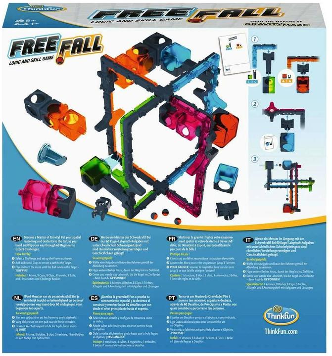 Actual product image Thinkfun Free Fall (German, Spanish, French, Dutch, Italian, Portuguese, English)