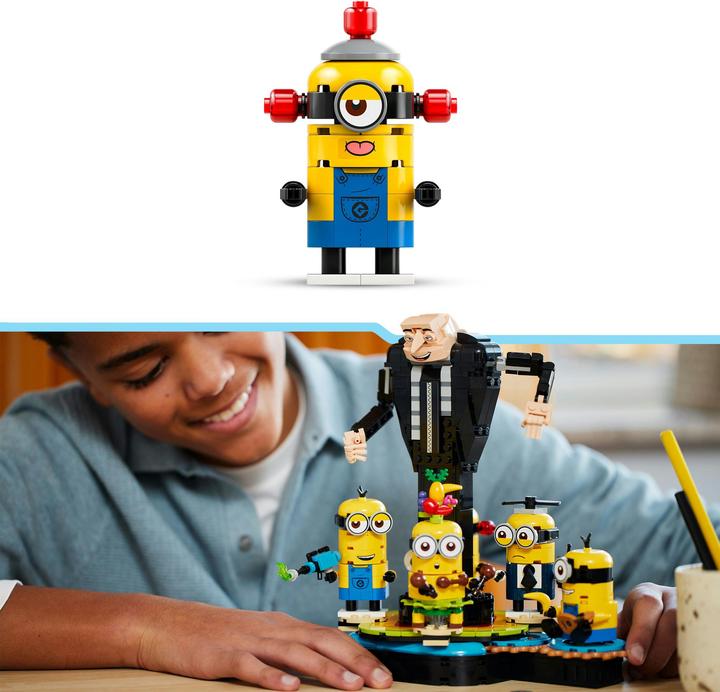 Actual product image LEGO Gru and the Minions made from bricks (75582, LEGO Minions)