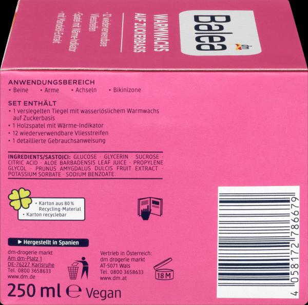 Actual product image dm Balea Sugar-based warm wax (250 ml, 1 x, 7500 g)