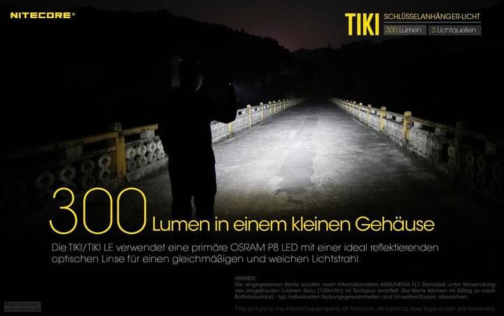 Productafbeelding Nitecore TIKI UV Sleutelhanger Lamp (5.60 cm, 300 lm)