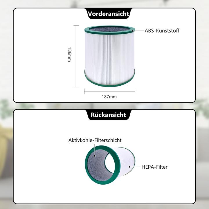 Image du produit Flickbee HEPA Filter wie 968103-04 / 968126-03 für Dyson Pure Cool Link Me TP00 TP02 TP03 AM11 BP01