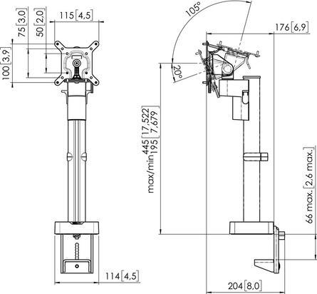 Actual product image Vogels Pro Motion 2117 (Table, 43")