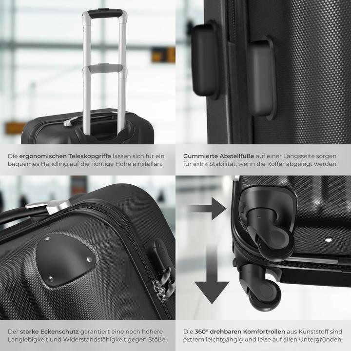 Actual product image tectake Hard case set (95 l, M (50 - 90l), L (90 - 115l))