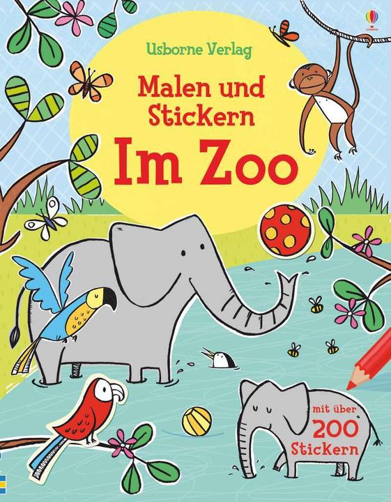 Actual product image Coloring and stickers: In the zoo