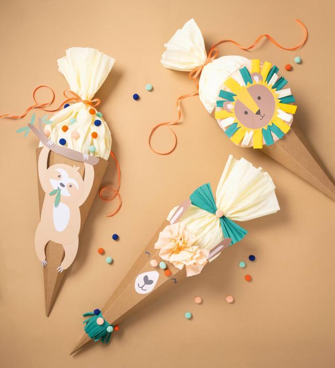 Produktbild Folia Schultüten-Bastelset Safari School (68 cm, 1 x)