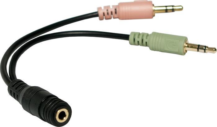 Actual product image LogiLink Jack adapter (0.15 m, 3.5mm jack (AUX))