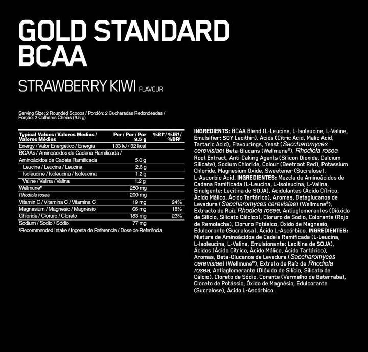 Nährwerte und Zutaten Optimum Nutrition Gold Standard BCAA (Flüssigkeit, 266 g)