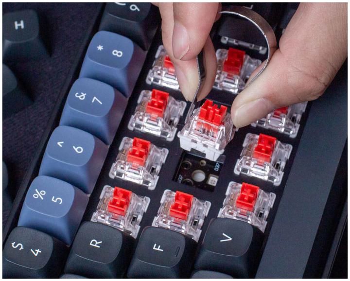 Produktbild Keychron Key K6Pro 65% Alu RGB Key Red H K6P-J1-DE (Eng. Int., Kabellos)