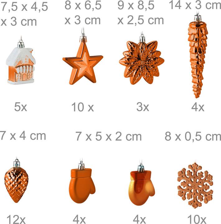 Actual product image Relaxdays christmas bauble (100 -part)